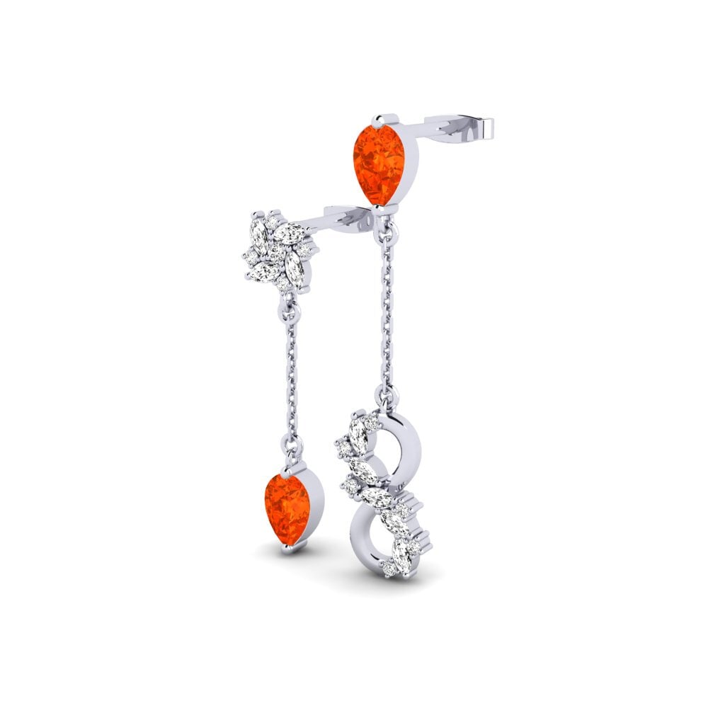 Fire-Opal Women's Earring Persici Set