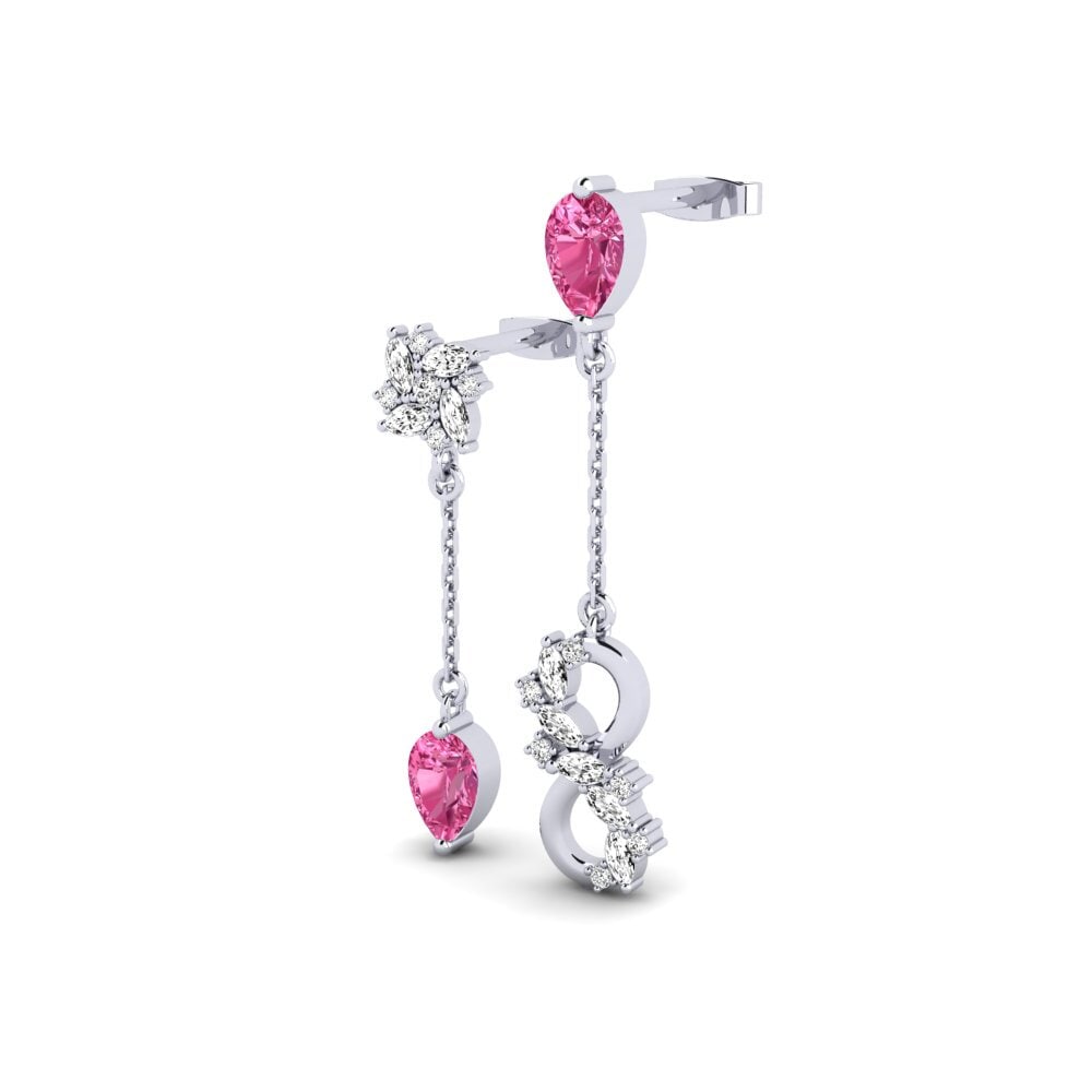 Rosa Turmalin Damen ohrring Persici Set