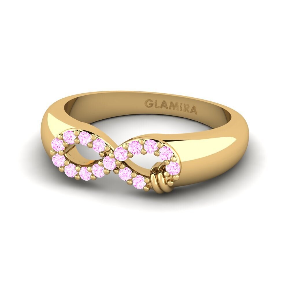 Rosa Saphir Pinker Ring Spojeny