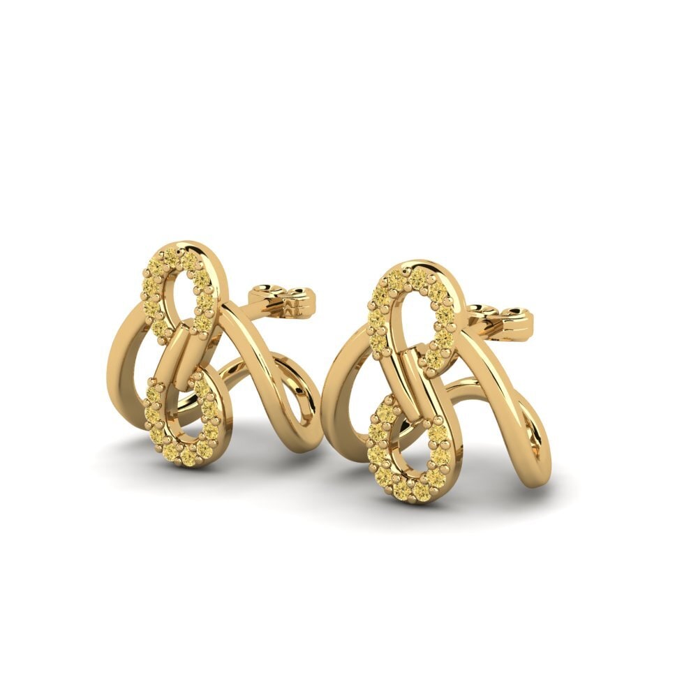 Yellow Diamond Women's Earring Spolu