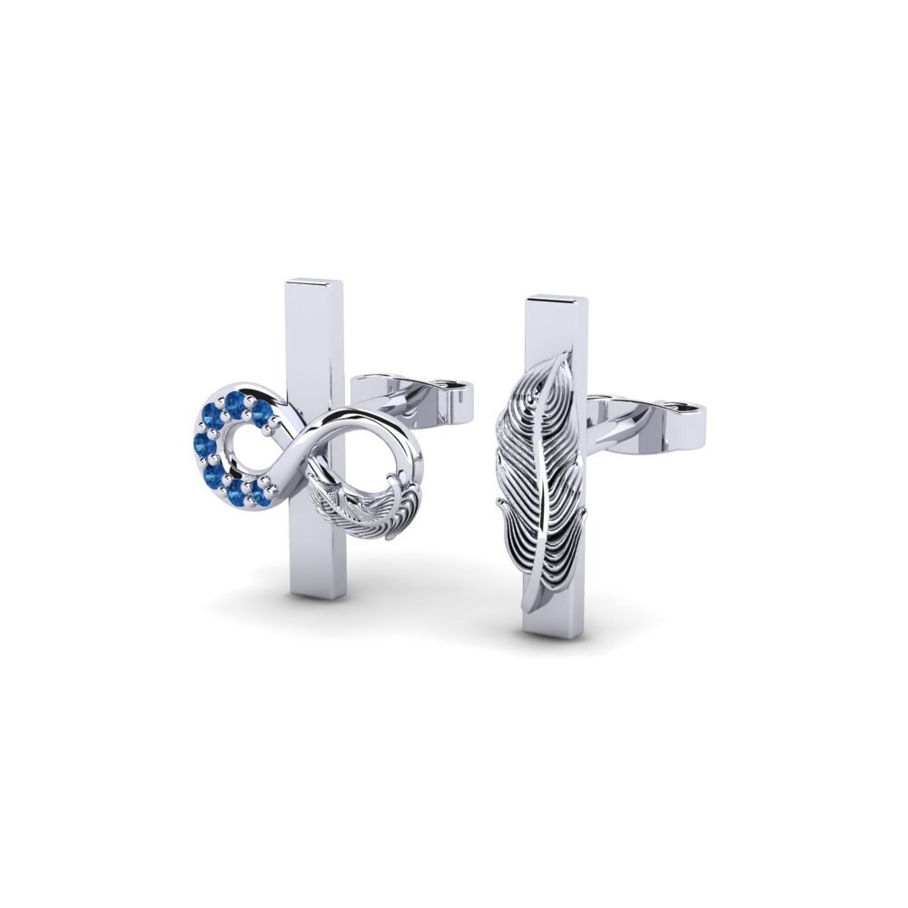 Dunkelblauer Zirkonia Damen ohrring Timia Set