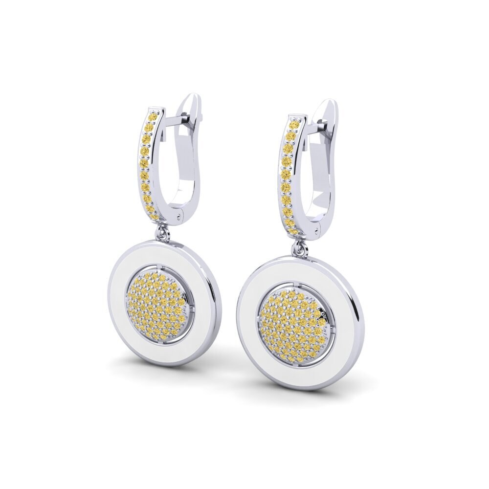 Diamante Amarillo Pendiente de mujer Albitrecca