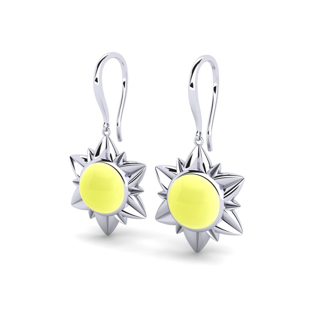 Cabochon Lemon Topaz Women's Earring Alem