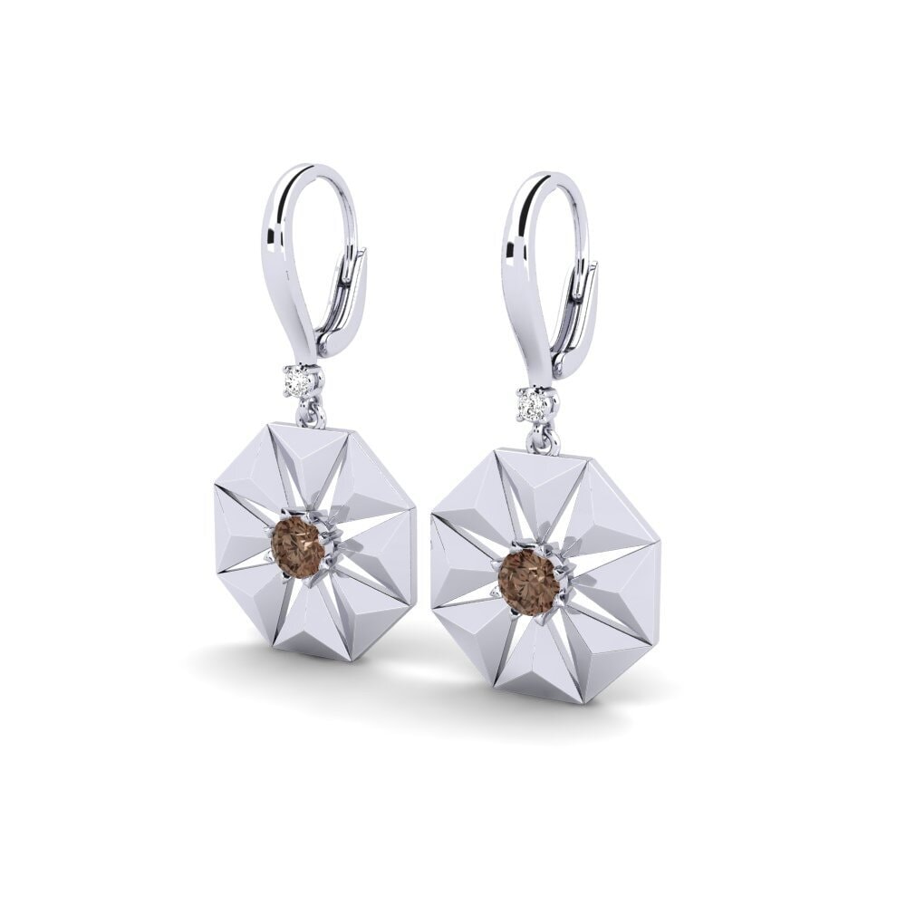 Quartz Fumé Boucle d'oreille femme Alpinere