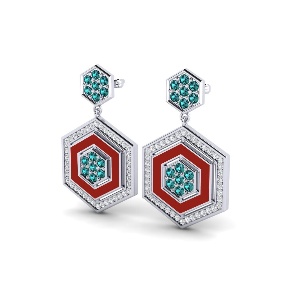 Diamante Azul Pendiente de mujer Alsace