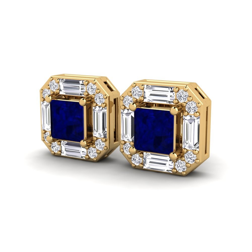 Đá Sapphire Bông tai nữ Ande