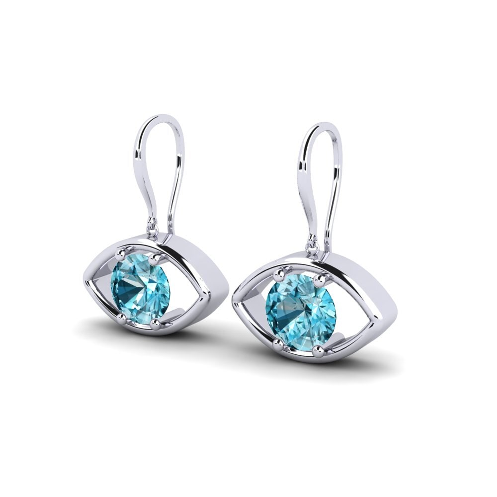 Blauer Zirkon Damen ohrring Argentate