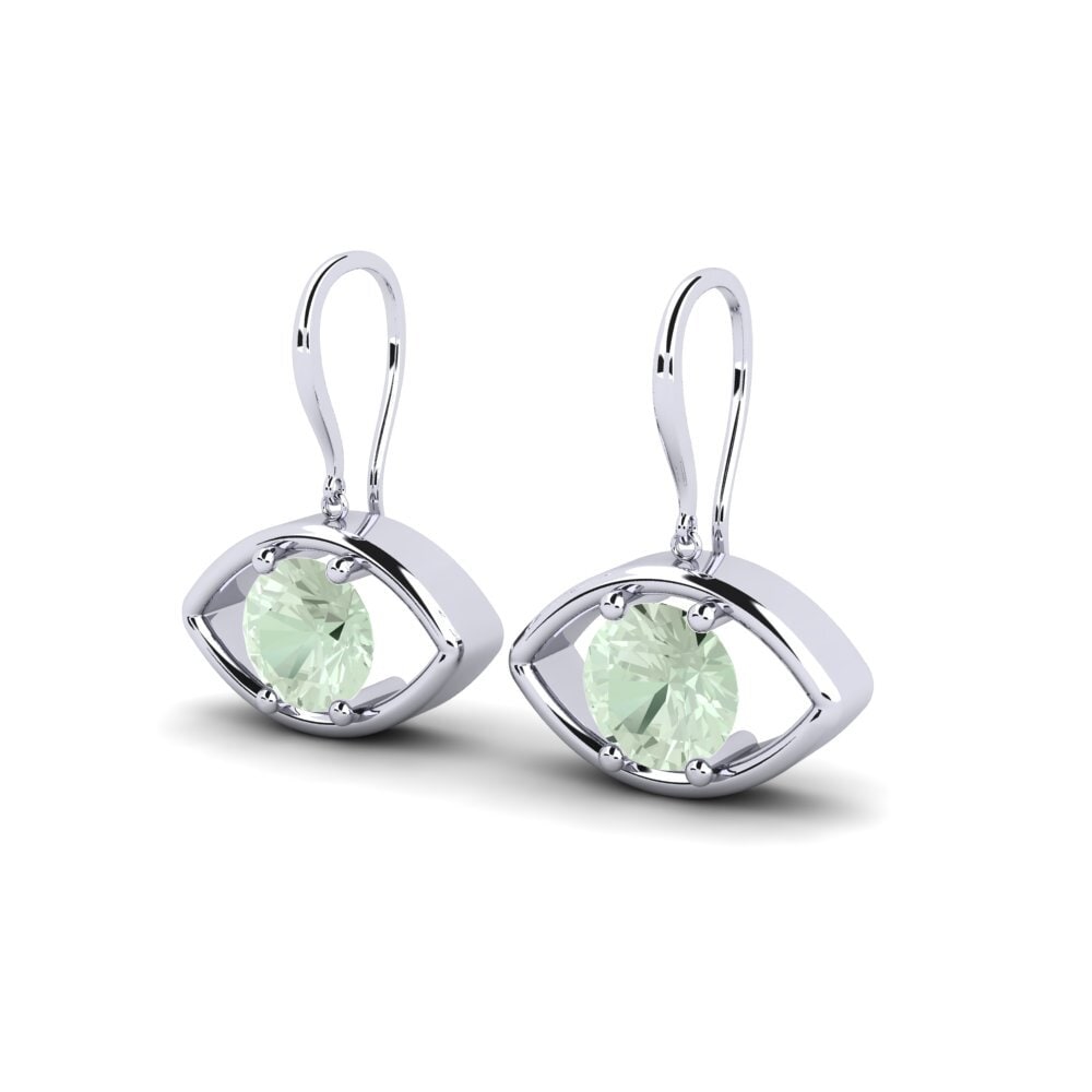 Green Amethyst Women's Earring Argentate