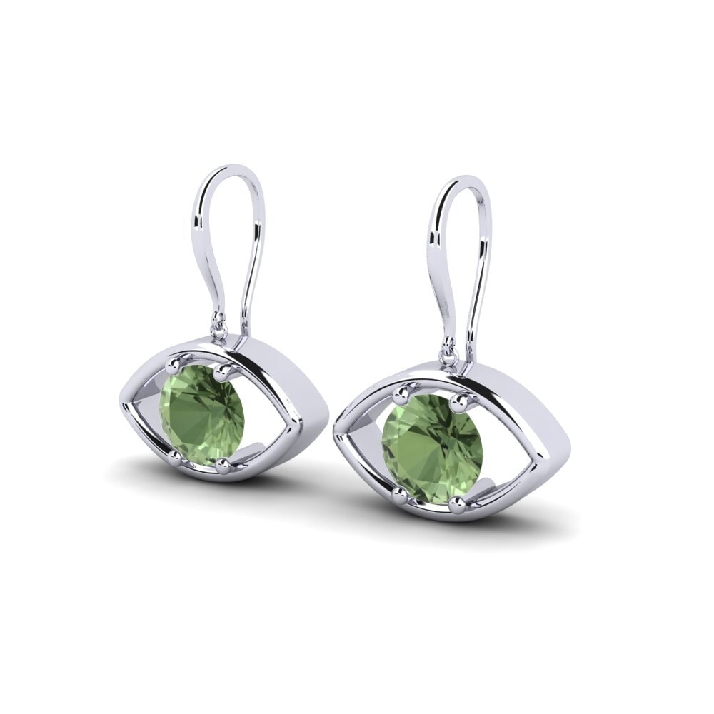 Grüner Saphir Damen ohrring Argentate