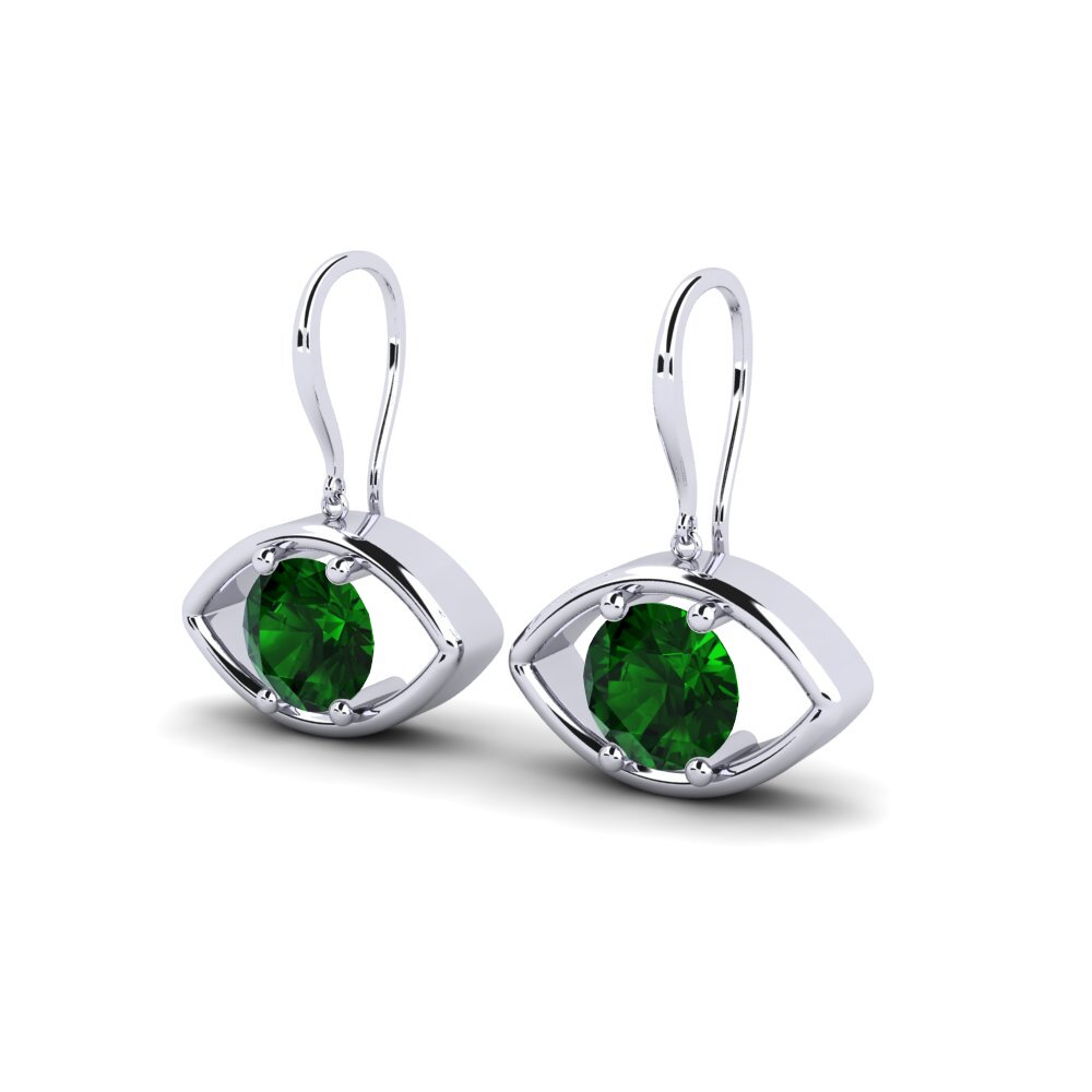 Turmalina verde Pendiente de mujer Argentate