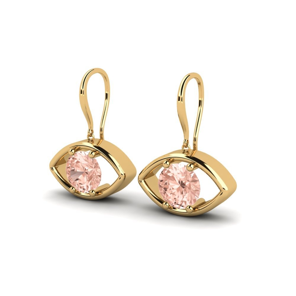 14k Oro Amarillo Morganita Pendiente de mujer Argentate