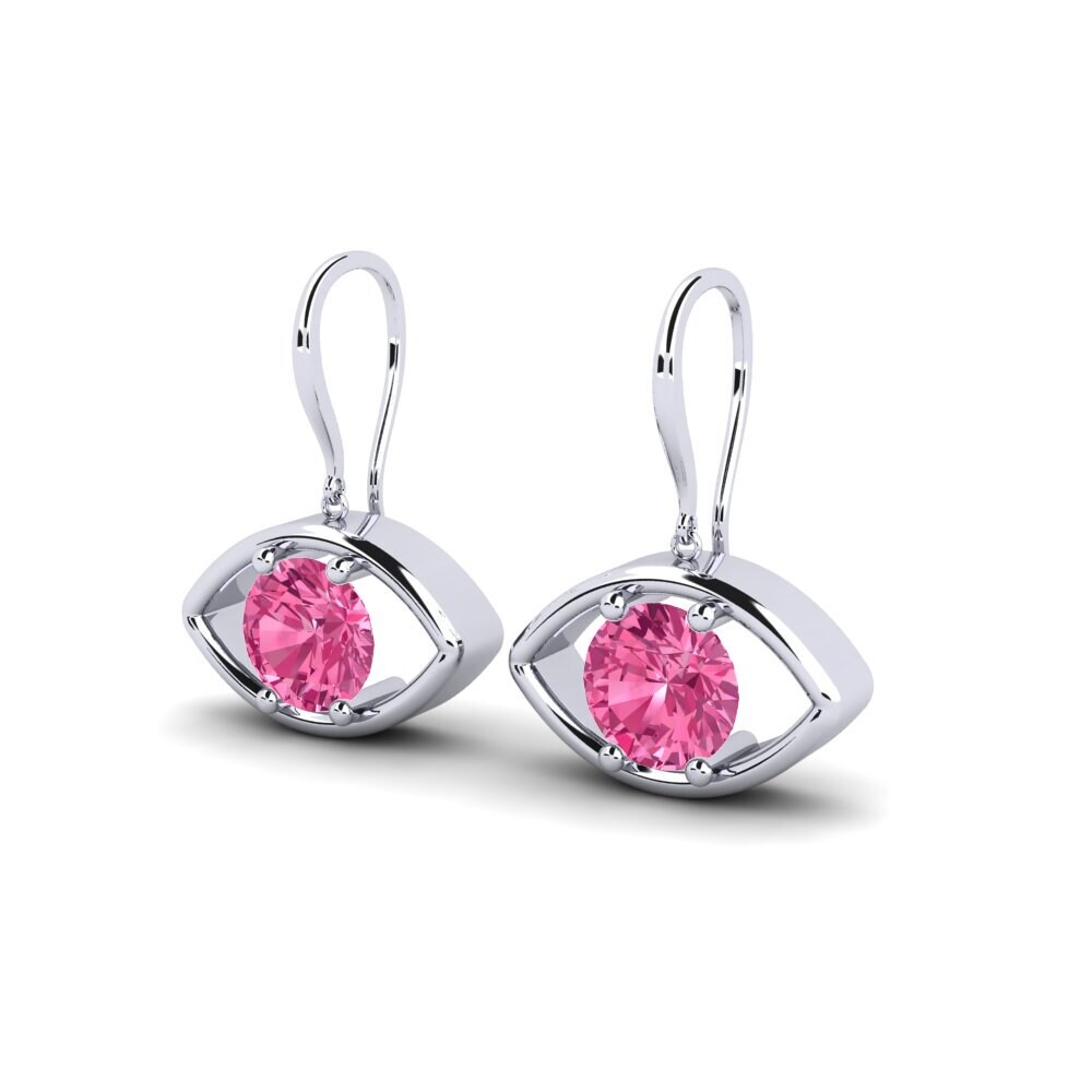 Rosa Turmalin Damen ohrring Argentate