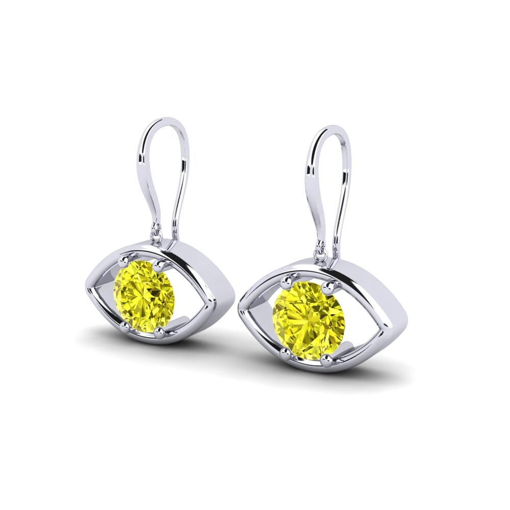 Yellow Diamond Women's Earring Argentate