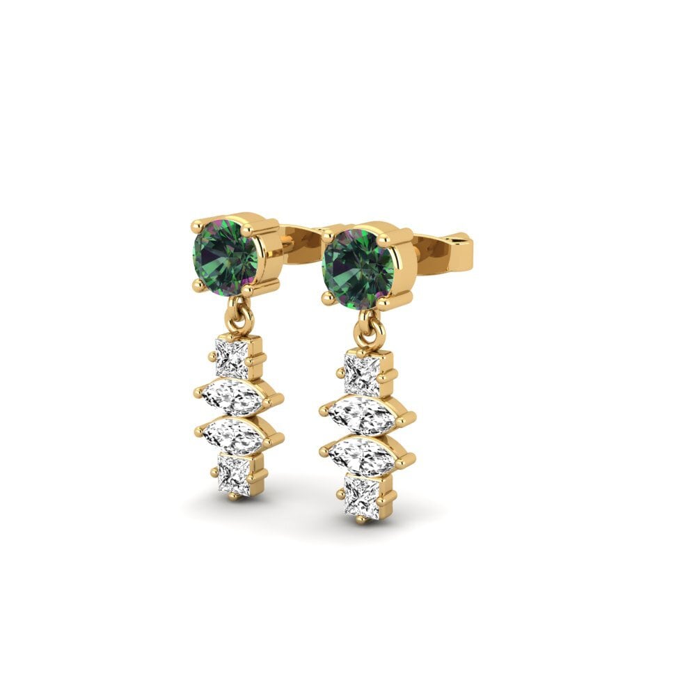 14ct Yellow Gold Mystic Topaz Women's Earring Atavist