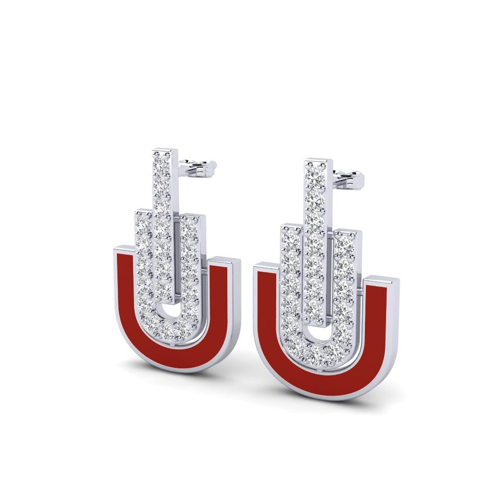 Labor-gezüchteter Diamant Damen ohrring Aude