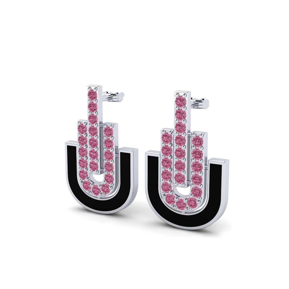 Đá Rhodolite Bông tai nữ Aude
