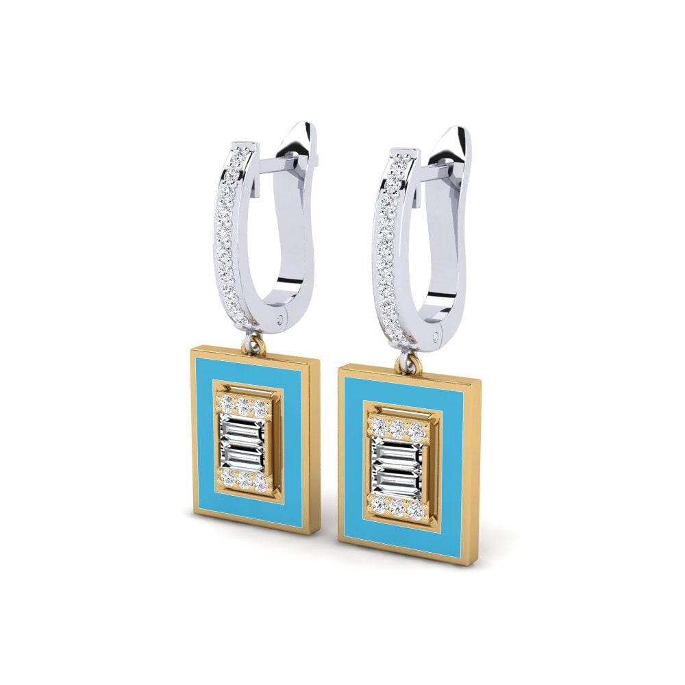 750 Weiß & Gelbgold Damen ohrring Auxillac