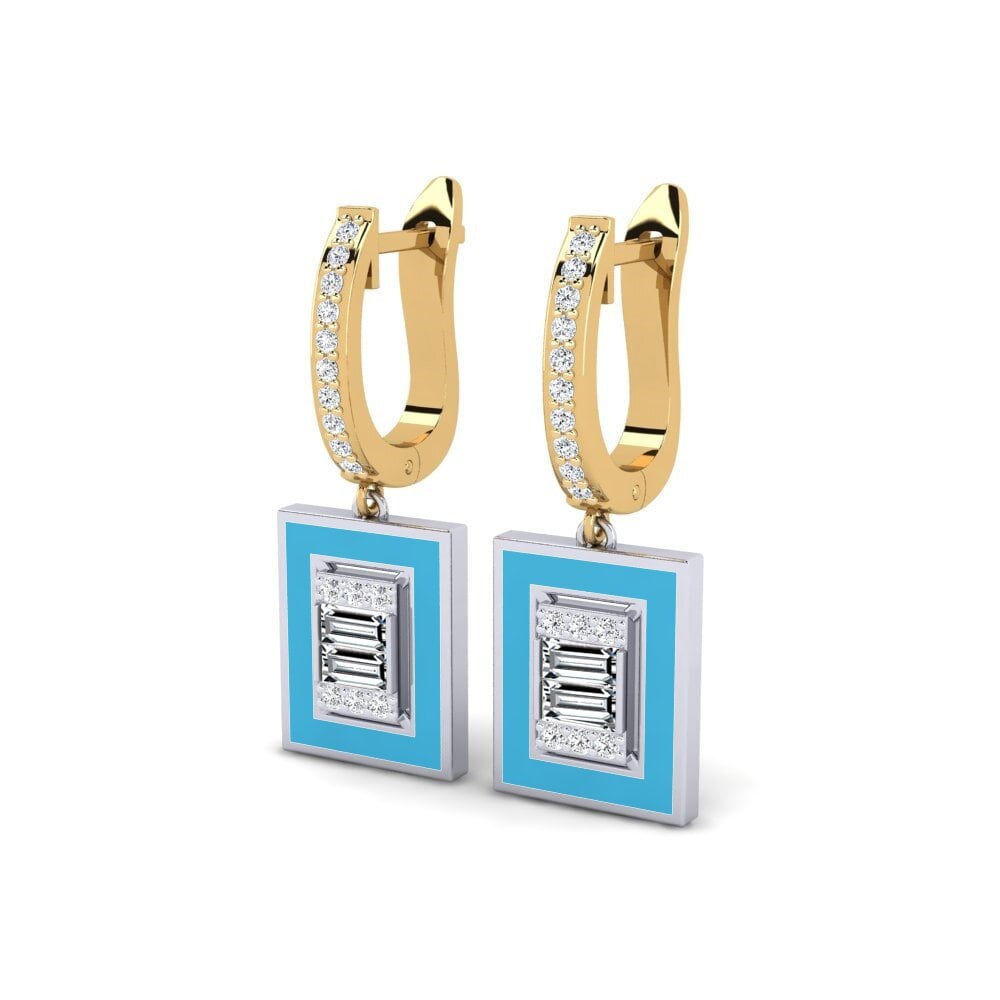 14ct Yellow & White Gold Women's Earring Auxillac