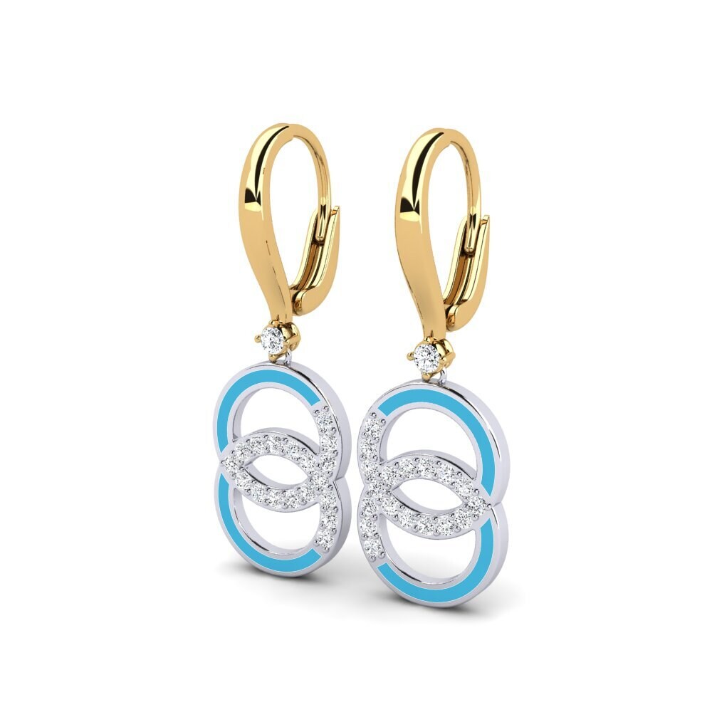 14ct Yellow & White Gold Women's Earring Banassac