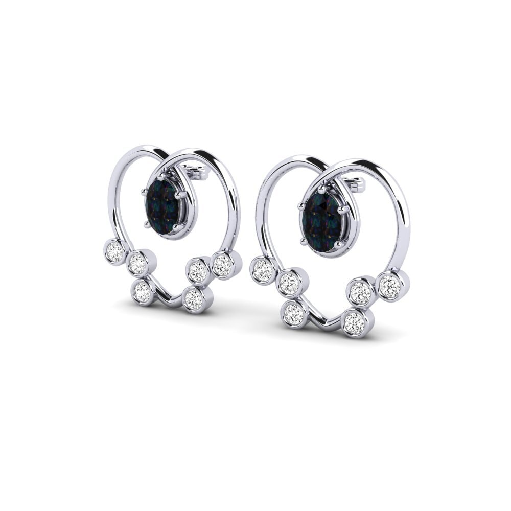 Đá Opal Đen Bông tai nữ Beatie
