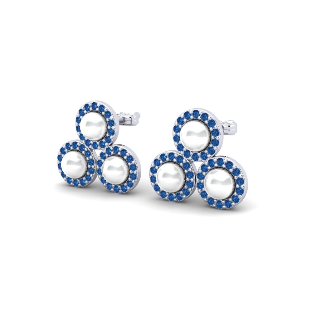 Dark Blue Zirconia Women's Earring Brakels