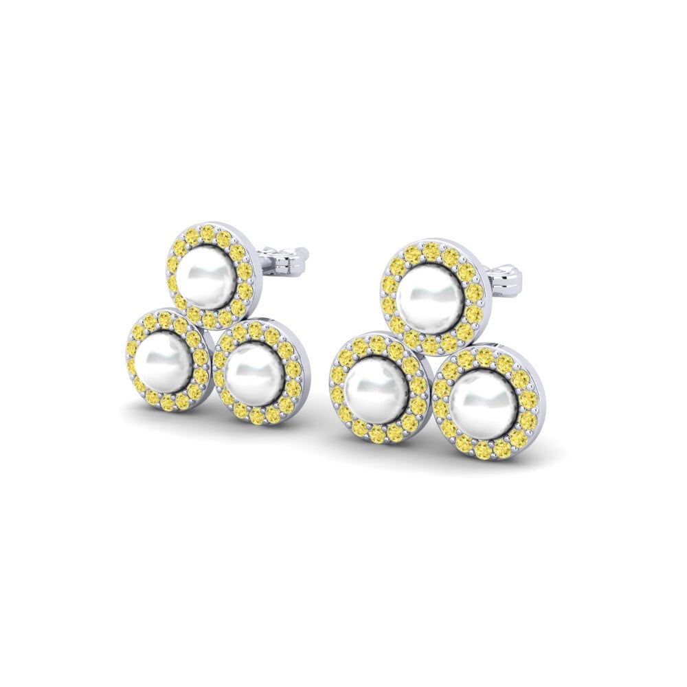 Yellow Sapphire Women's Earring Brakels