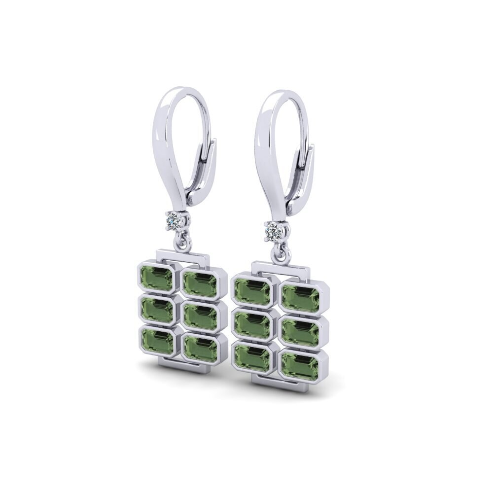 Đá Sapphire Xanh Bông tai nữ Brenz