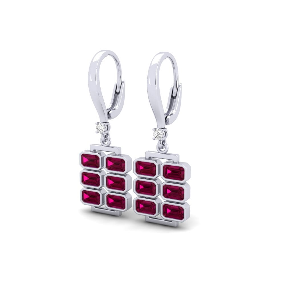 Đá Rhodolite Bông tai nữ Brenz