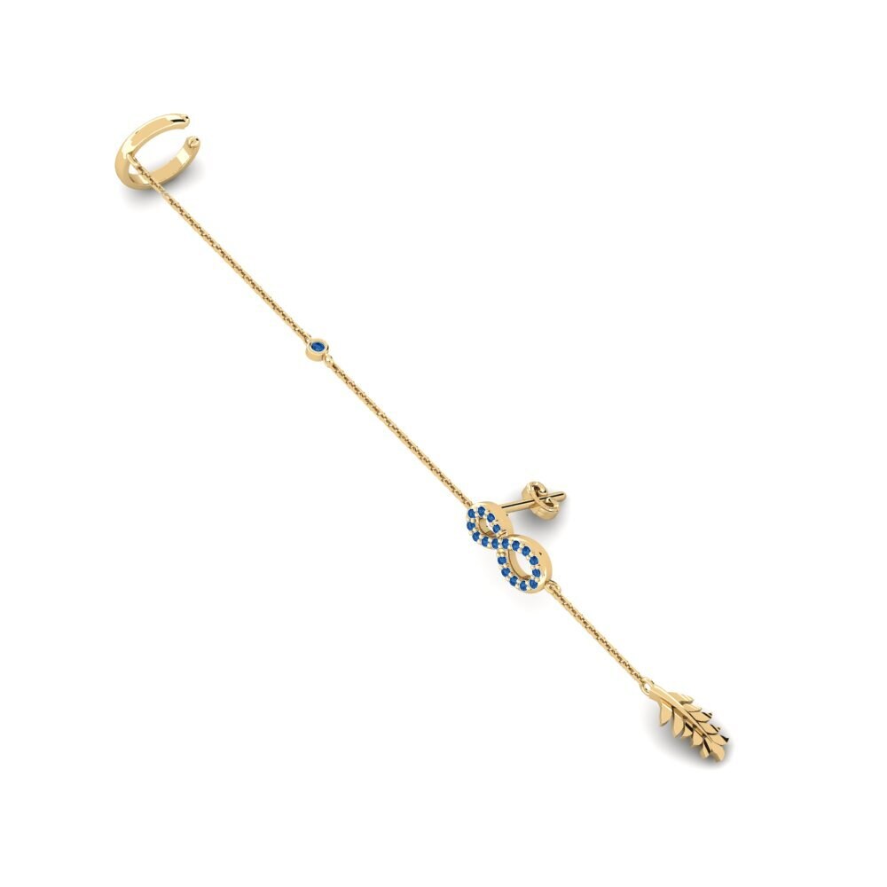 Đá Zirconia Xanh Lam Bông tai nữ Hoopfol