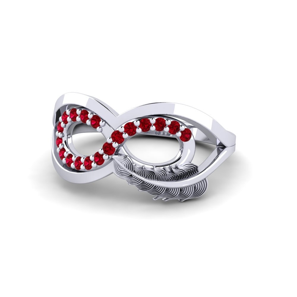 Circonita Roja Anillo meñique Shram
