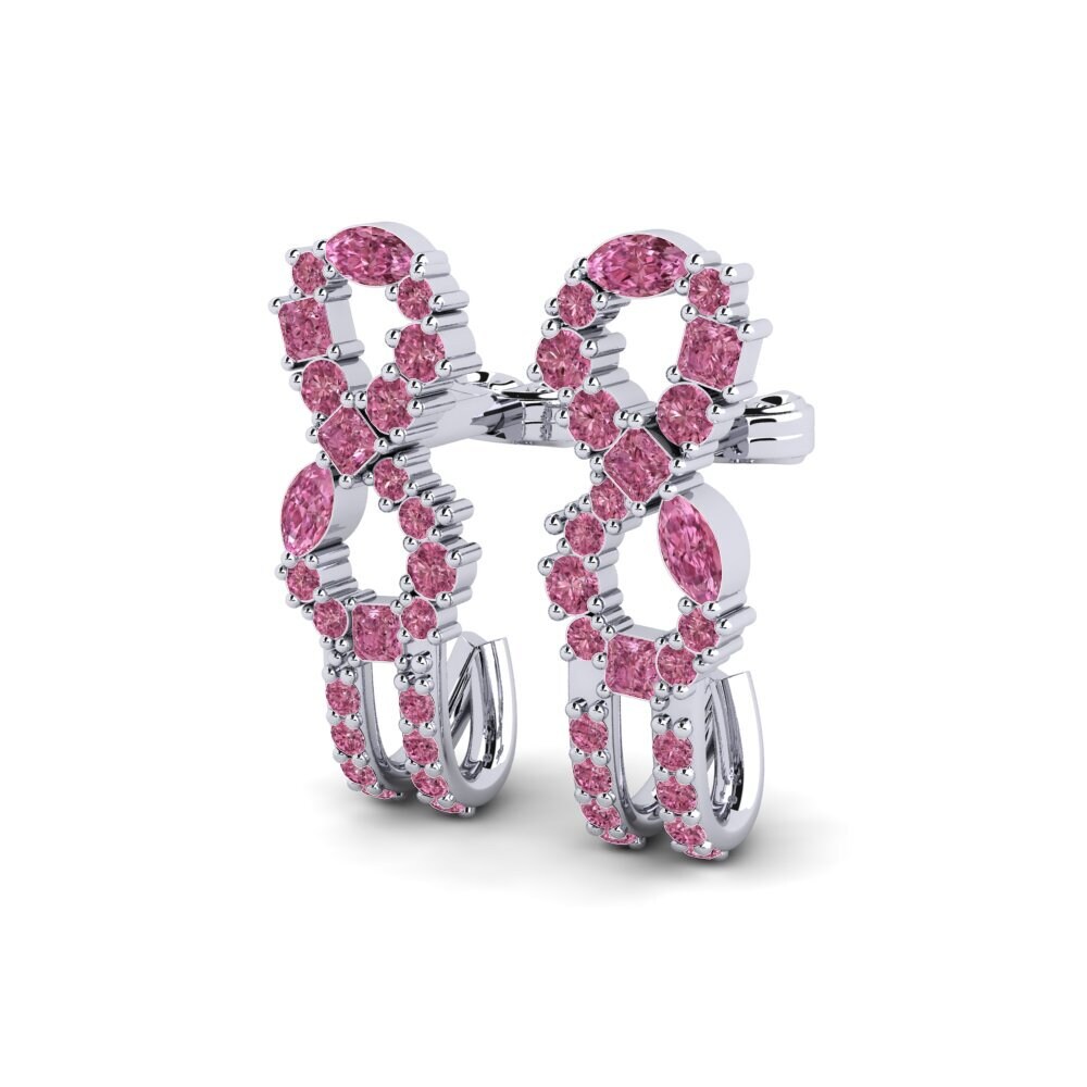Mixed Rhodolite Garnet Women's Earring Skalnata