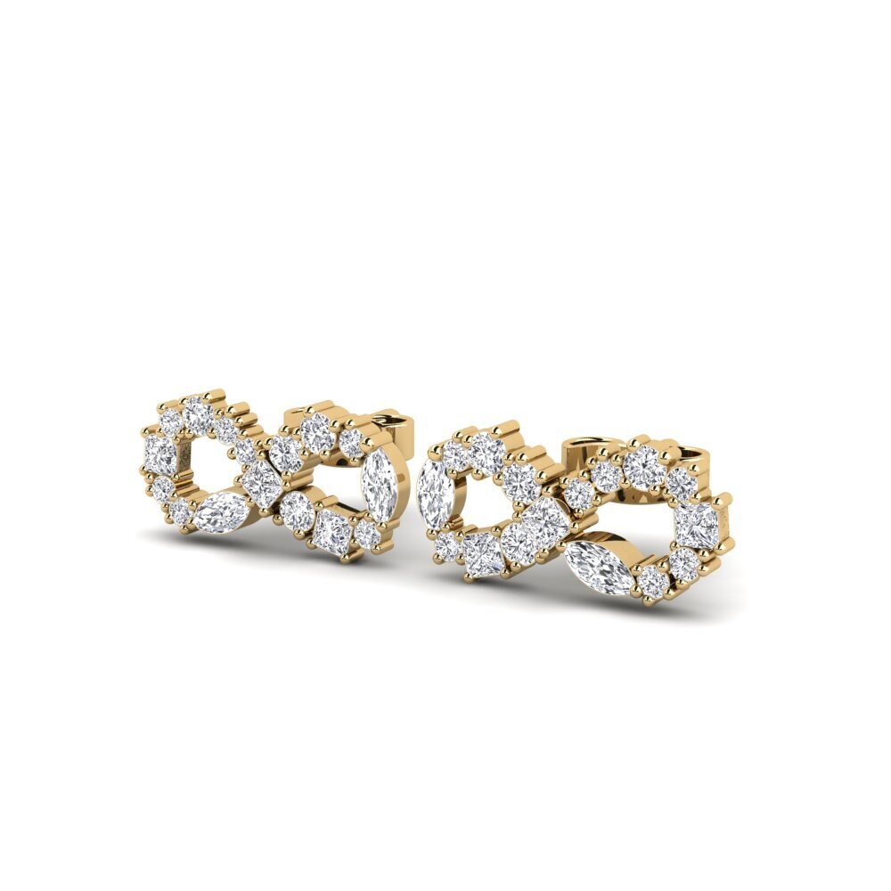 14k Oro Amarillo Mezclado Pendiente de mujer Vittela