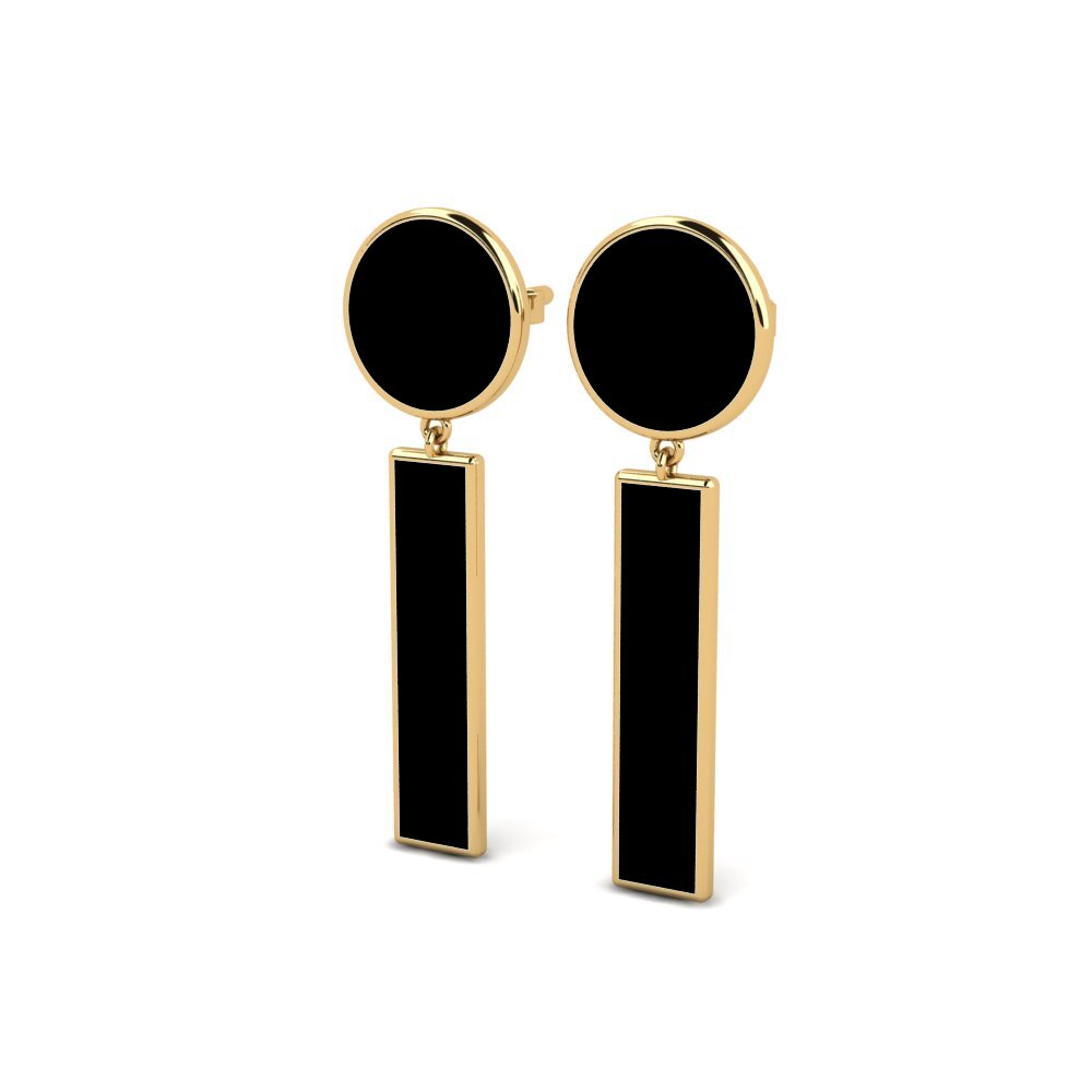 9k Oro Amarillo Pendientes Emptor