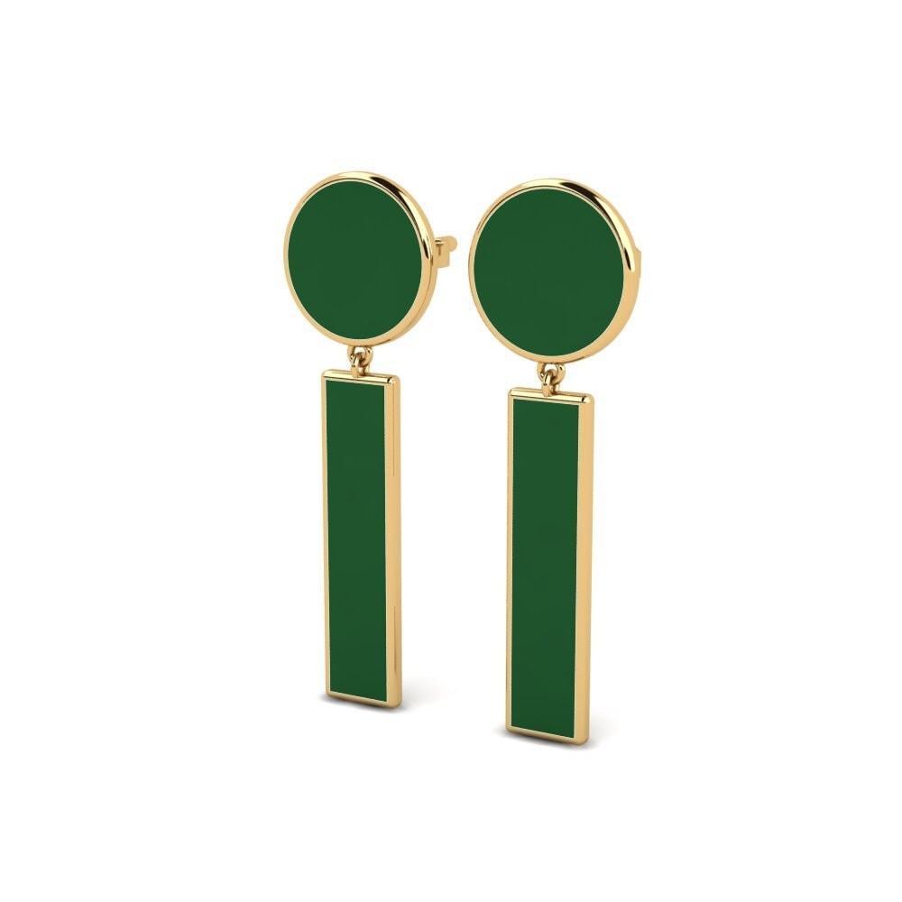 9k Oro Amarillo Pendientes Emptor
