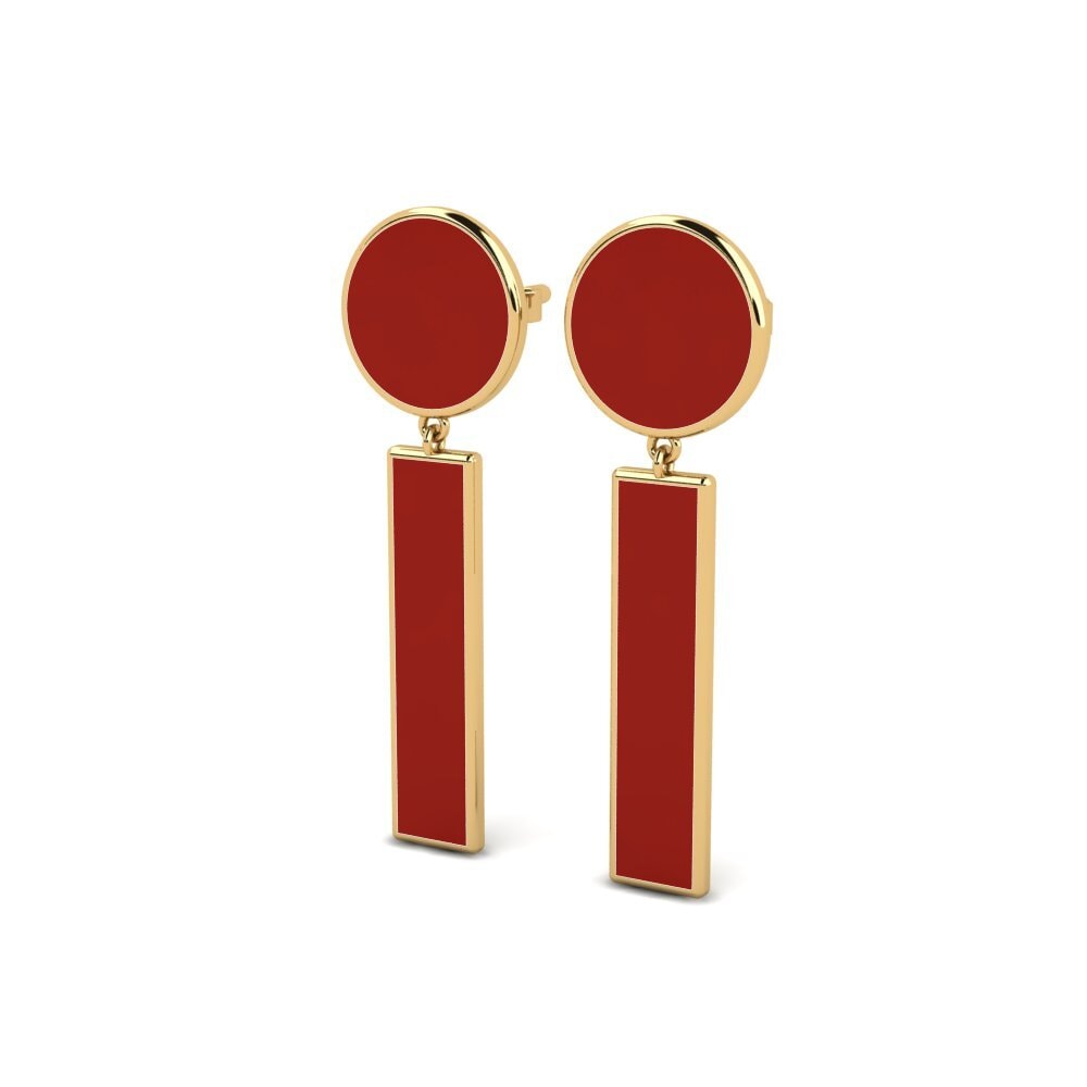 9k Oro Amarillo Pendientes Emptor