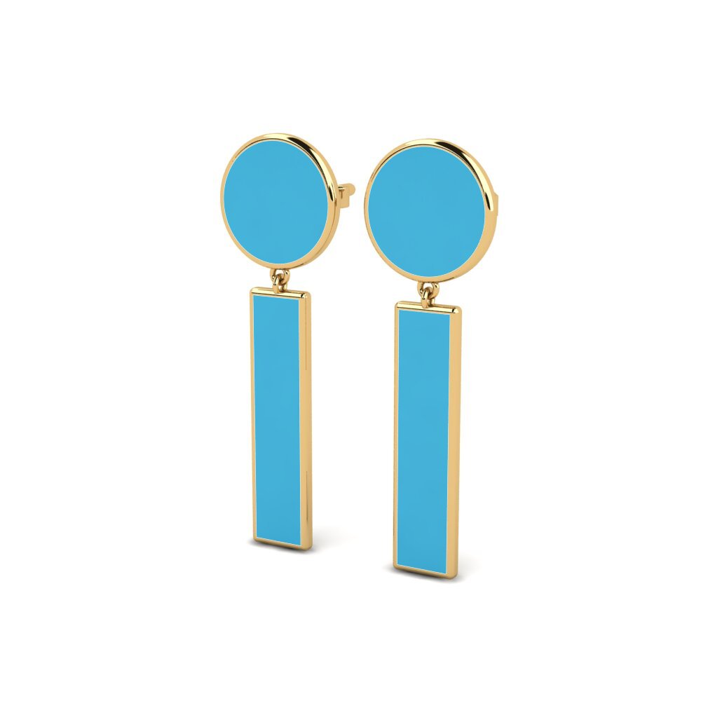 9k Oro Amarillo Pendientes Emptor
