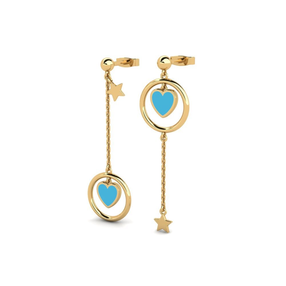 9k Oro Amarillo Pendientes Kaonte