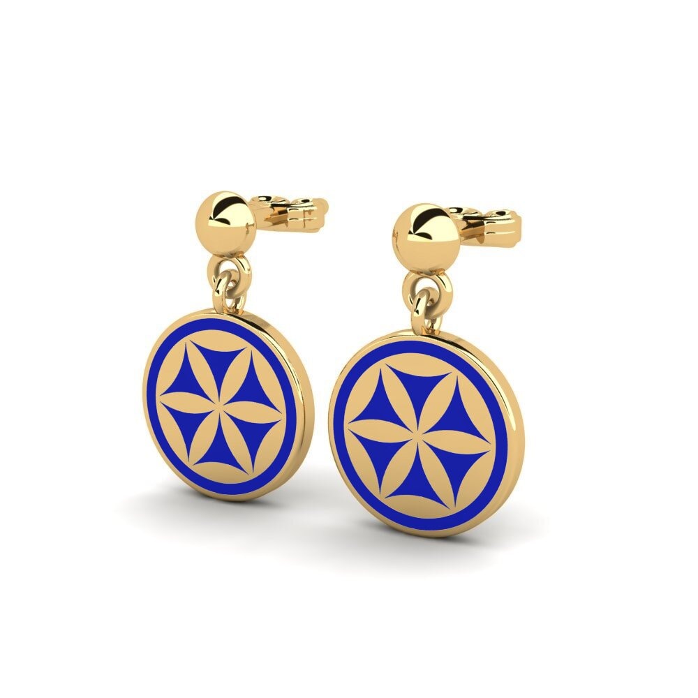 9k Oro Amarillo Pendientes Lattina