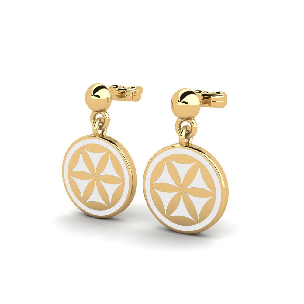 9k Oro Amarillo Pendientes Lattina