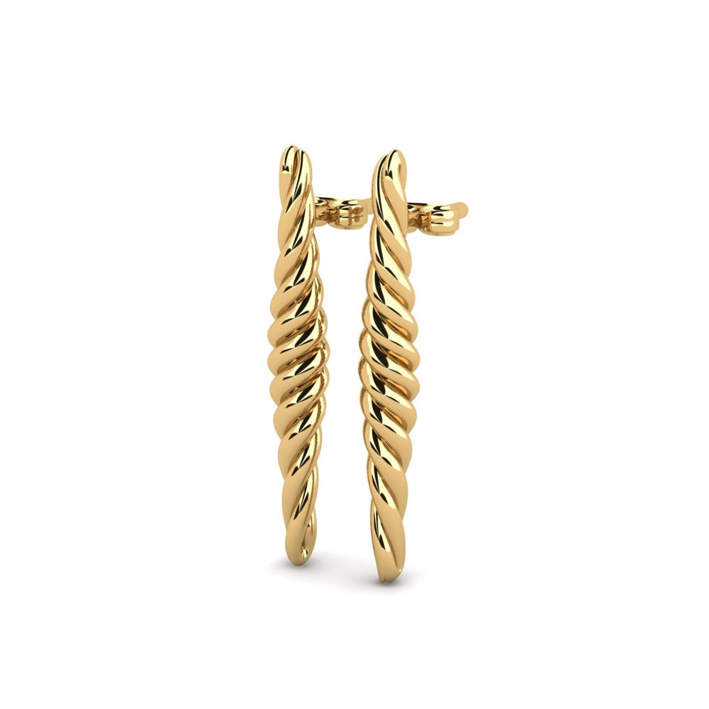 9k Oro Amarillo Pendientes Litorste