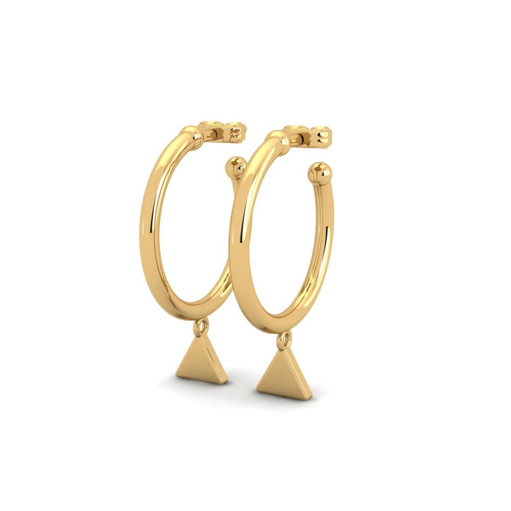 9k Oro Amarillo Pendientes Liyonisa