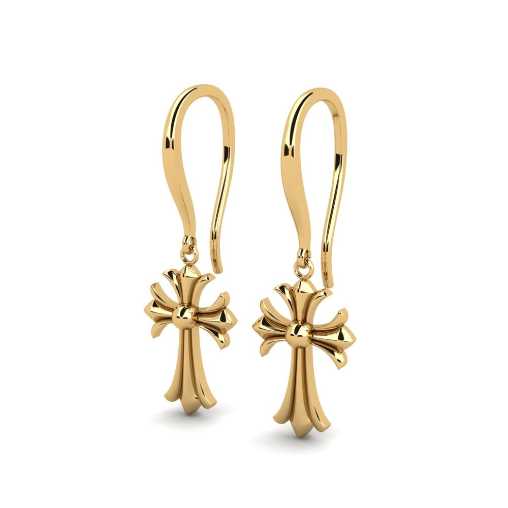 9k Oro Amarillo Pendientes Mandin