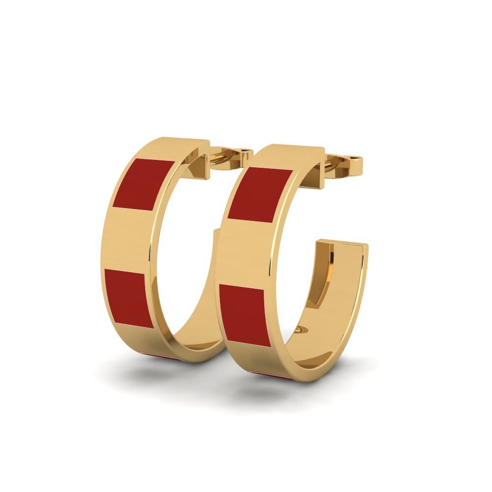 9k Oro Amarillo Pendientes Method