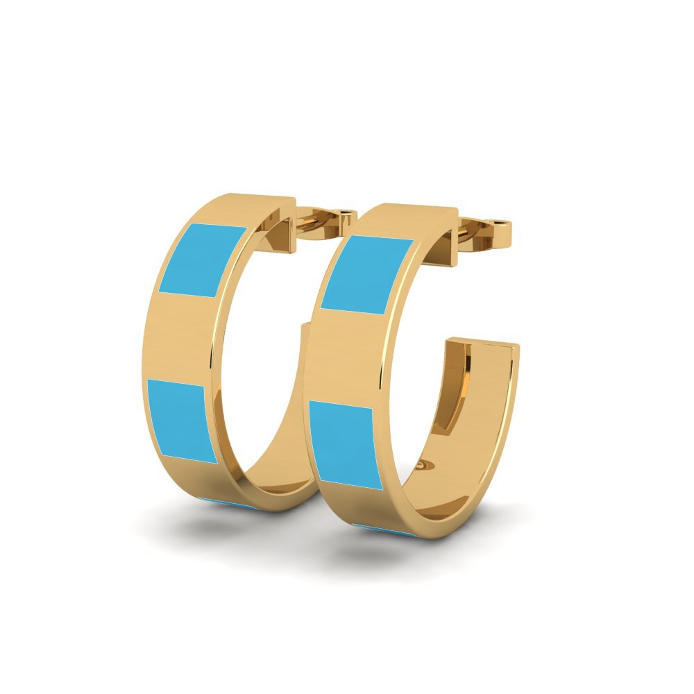 9k Oro Amarillo Pendientes Method