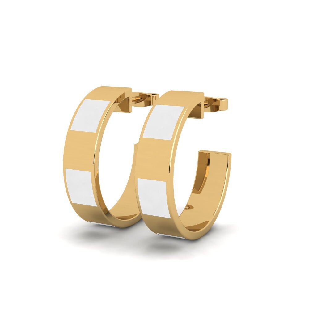 9k Oro Amarillo Pendientes Method