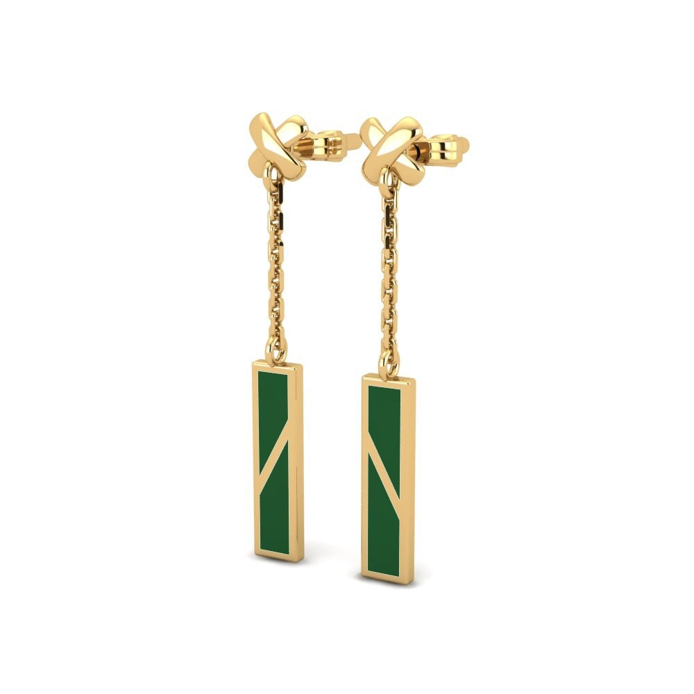 9k Oro Amarillo Pendientes Moinden