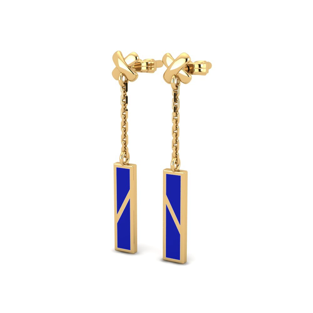 9k Oro Amarillo Pendientes Moinden