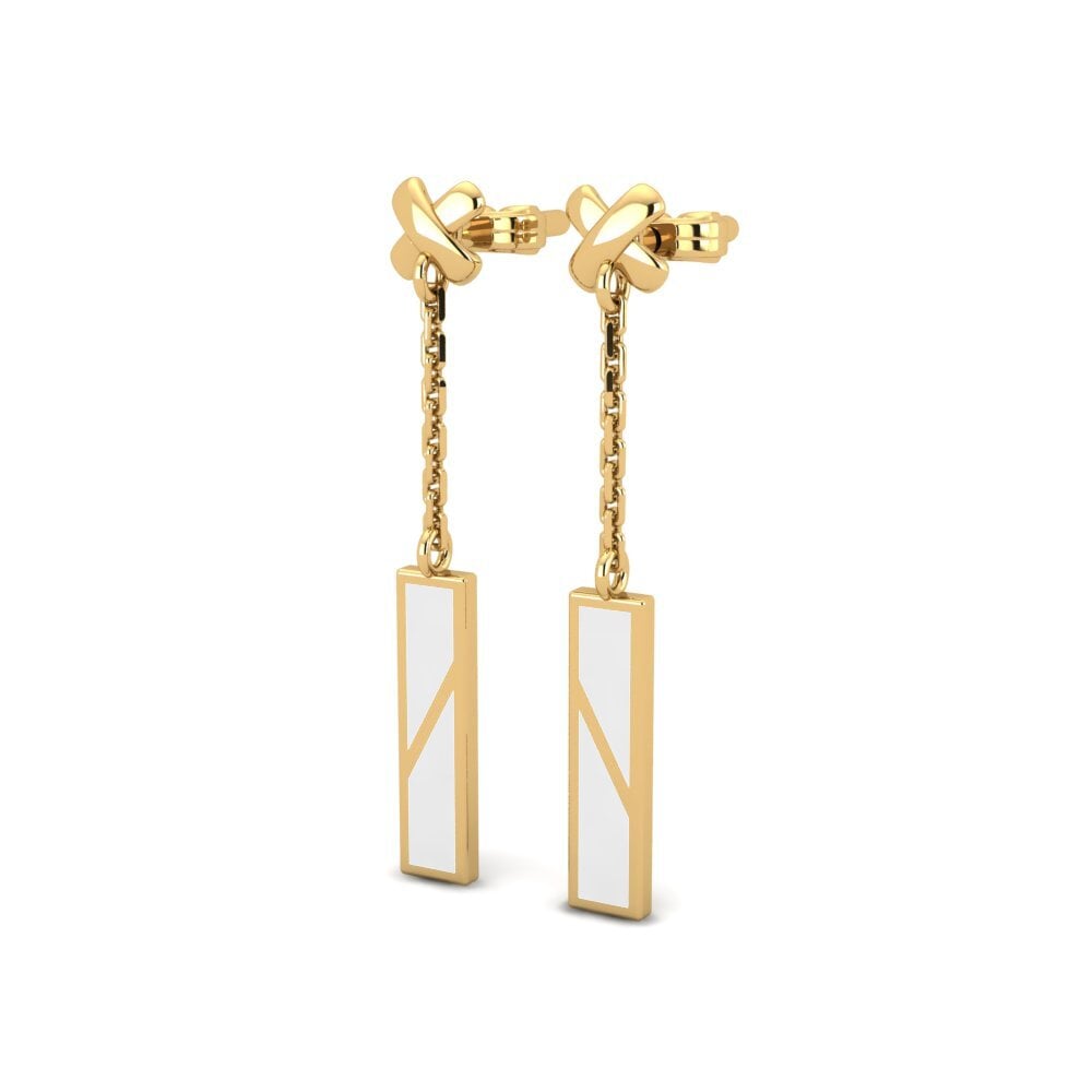 9k Oro Amarillo Pendientes Moinden