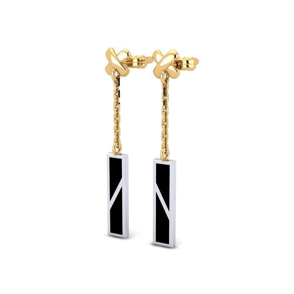14ct Yellow & White Gold Earring Moinden