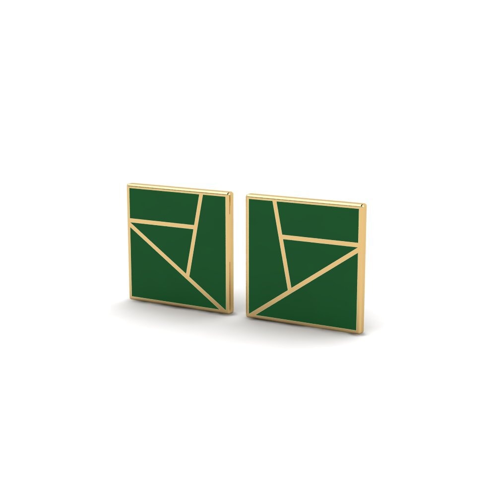 9k Oro Amarillo Pendientes Mosele